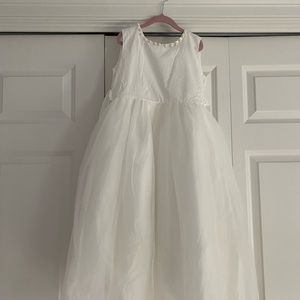 Pearl Accent gown in white